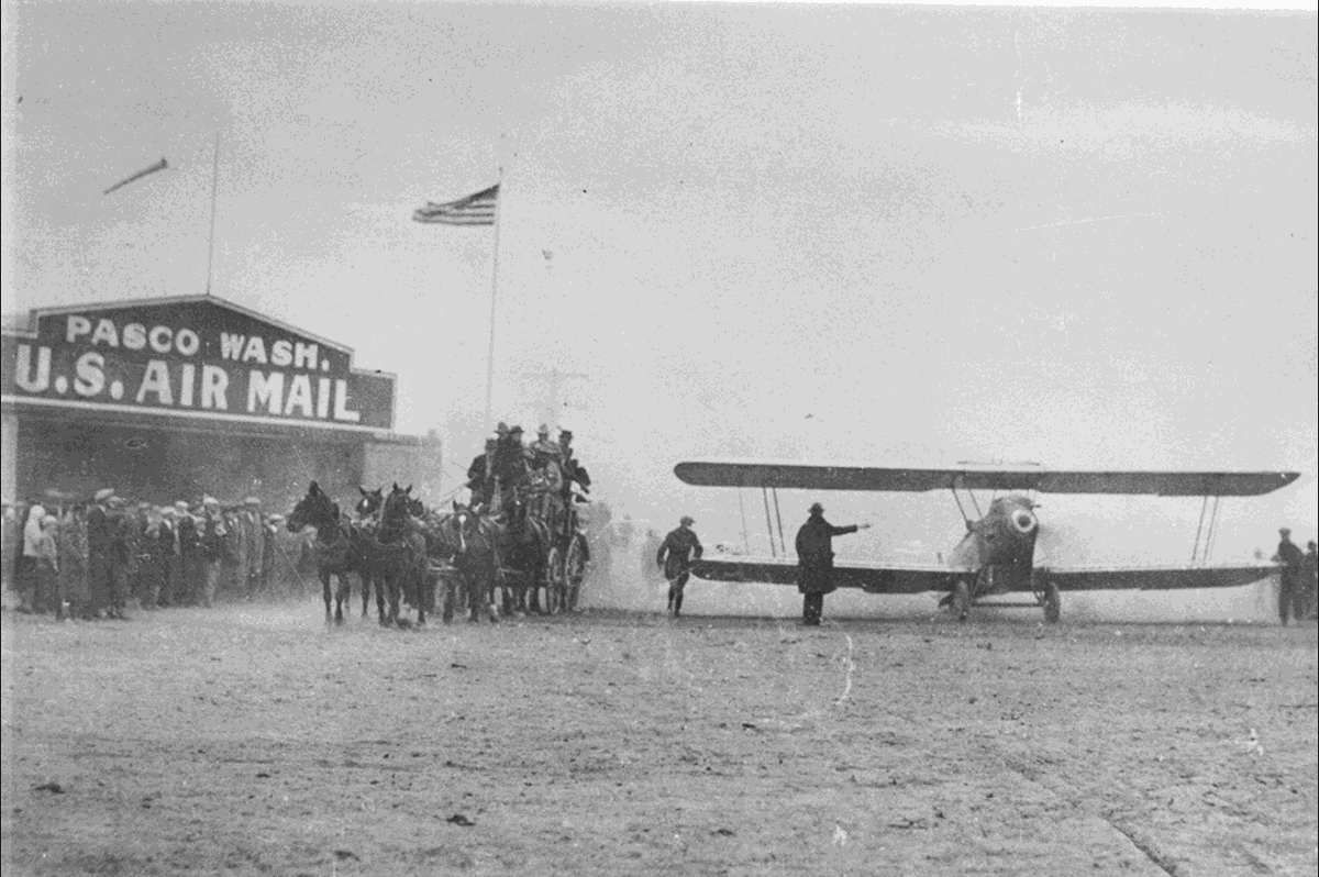 From air mail in Pasco in 1926 to the global skies, United