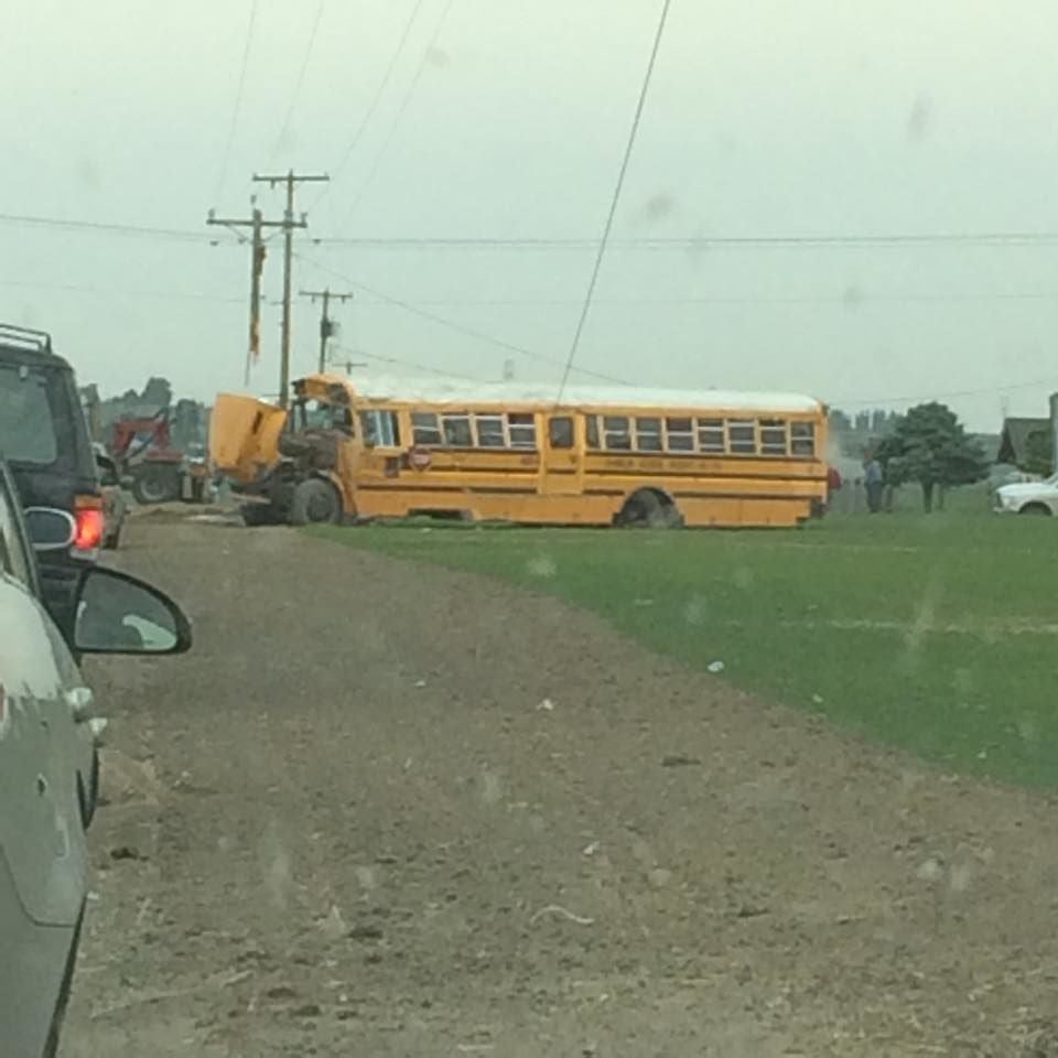 Semi Truck Driver Runs Stop Sign Crashing into School Bus Near Basin ...