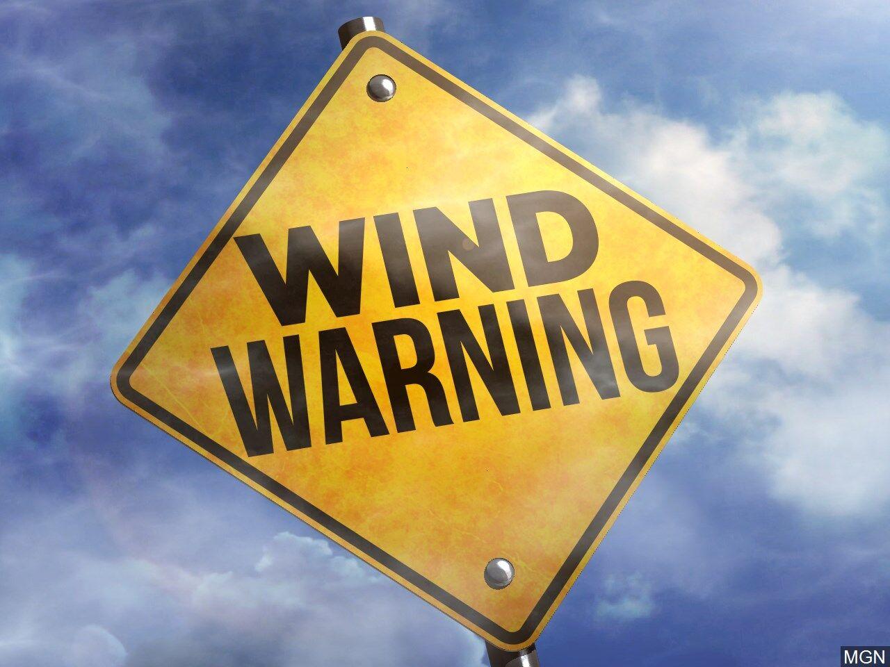 HIGH WIND WARNING 2 to 11 PM News