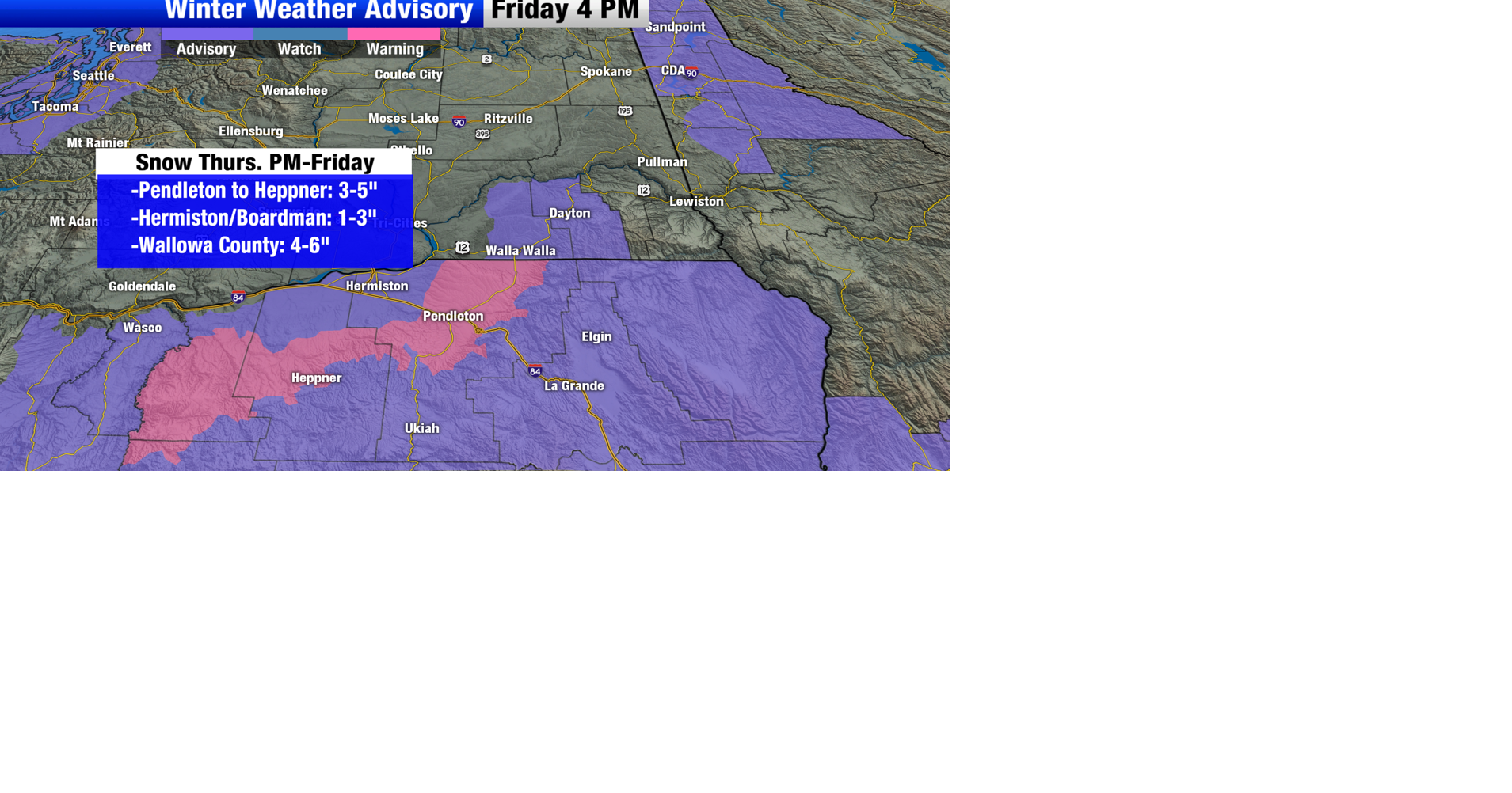 Winter storm warnings issued for Central Oregon and Blue Mountain ...