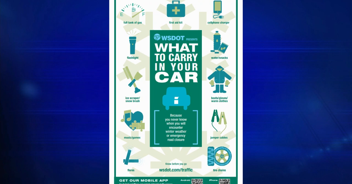 Wsdot Sticker WSDOT releases winter driving supply checklist, what to pack | News ...