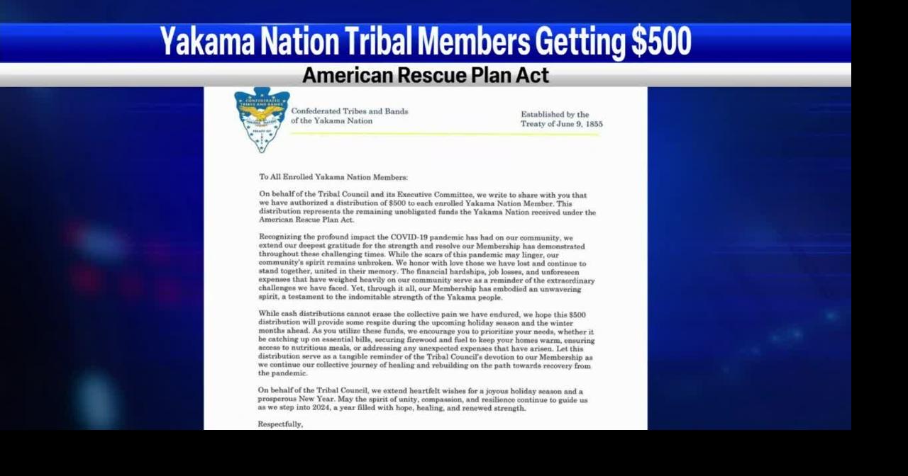 Yakama Nation Tribal Members getting $500 | | nbcrightnow.com