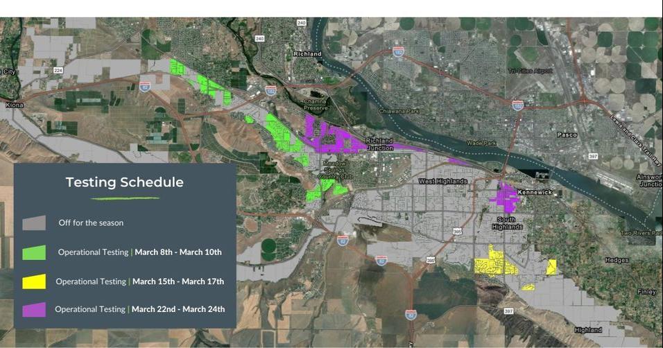 Kennewick Irrigation District performing operational testing for the