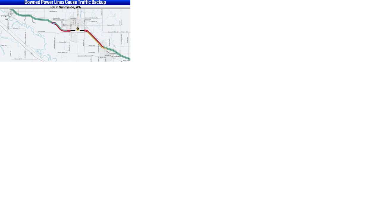Downed power lines temporarily close I-82 in Sunnyside - Vimarsana News