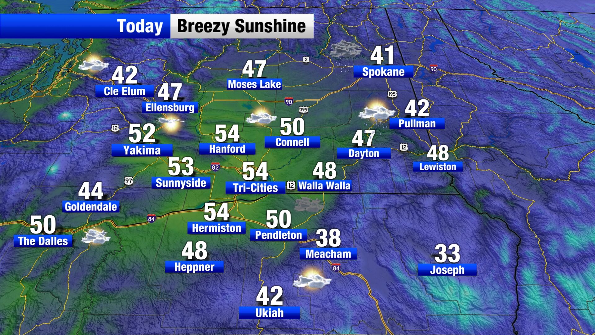 Mostly Cloudy Morning Followed By Mostly Sunny Skies With Much Of The ...