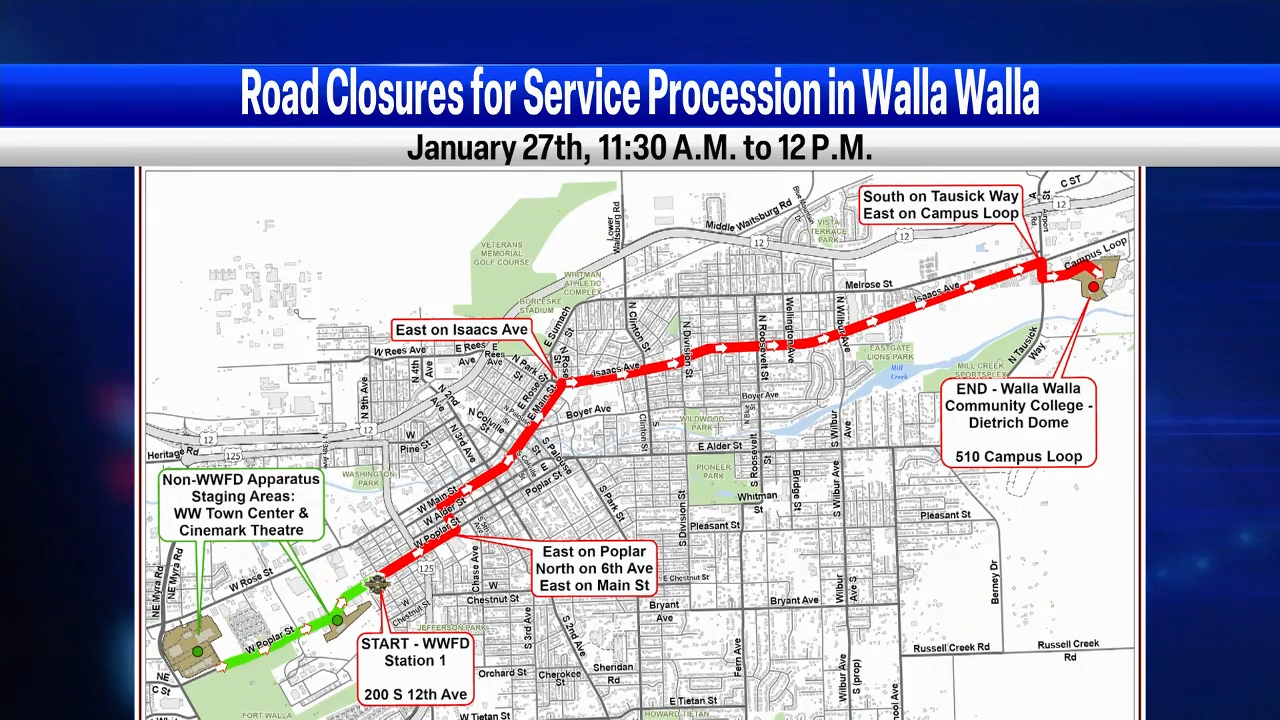 Memorial for Walla Walla firefighter to close roads | News | nbcrightnow.com