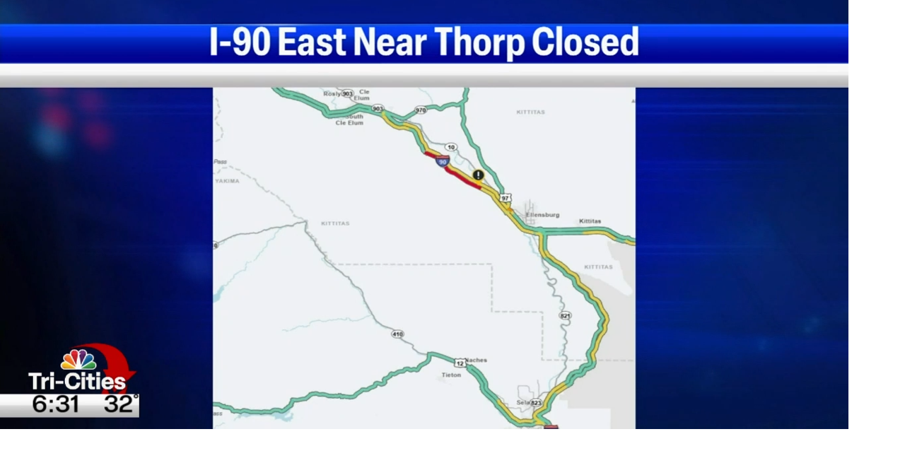 I90 closed near Thorp Top Video