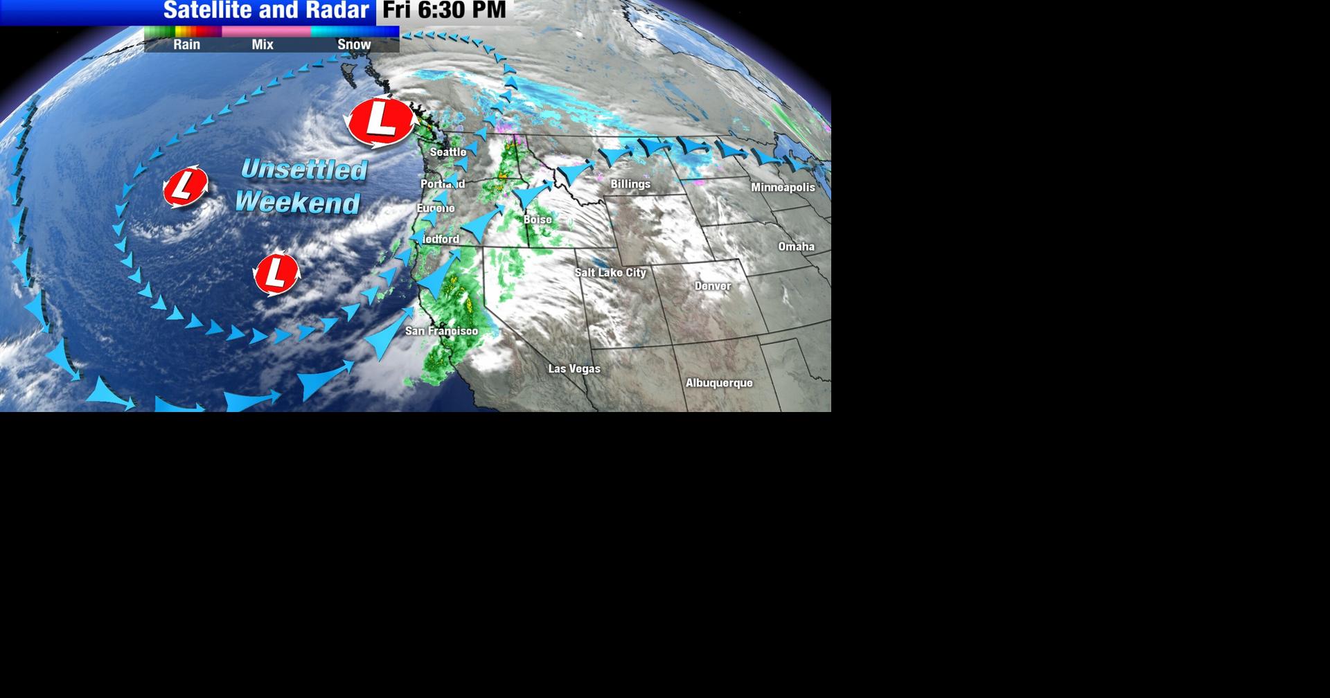 Unsettled Weekend - More showers and mountain snow | Weather ...