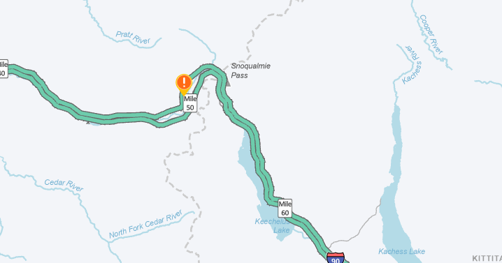 WSDOT announces I-90 lane closure near Snoqualmie Pass for geological evaluation
