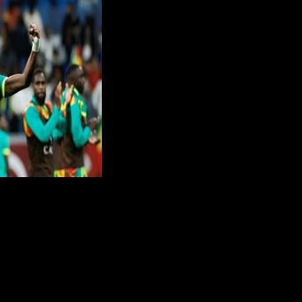 Senegal's Moussa Niakhate celebrates after the 2022 champions beat Egypt in the semi-finals
