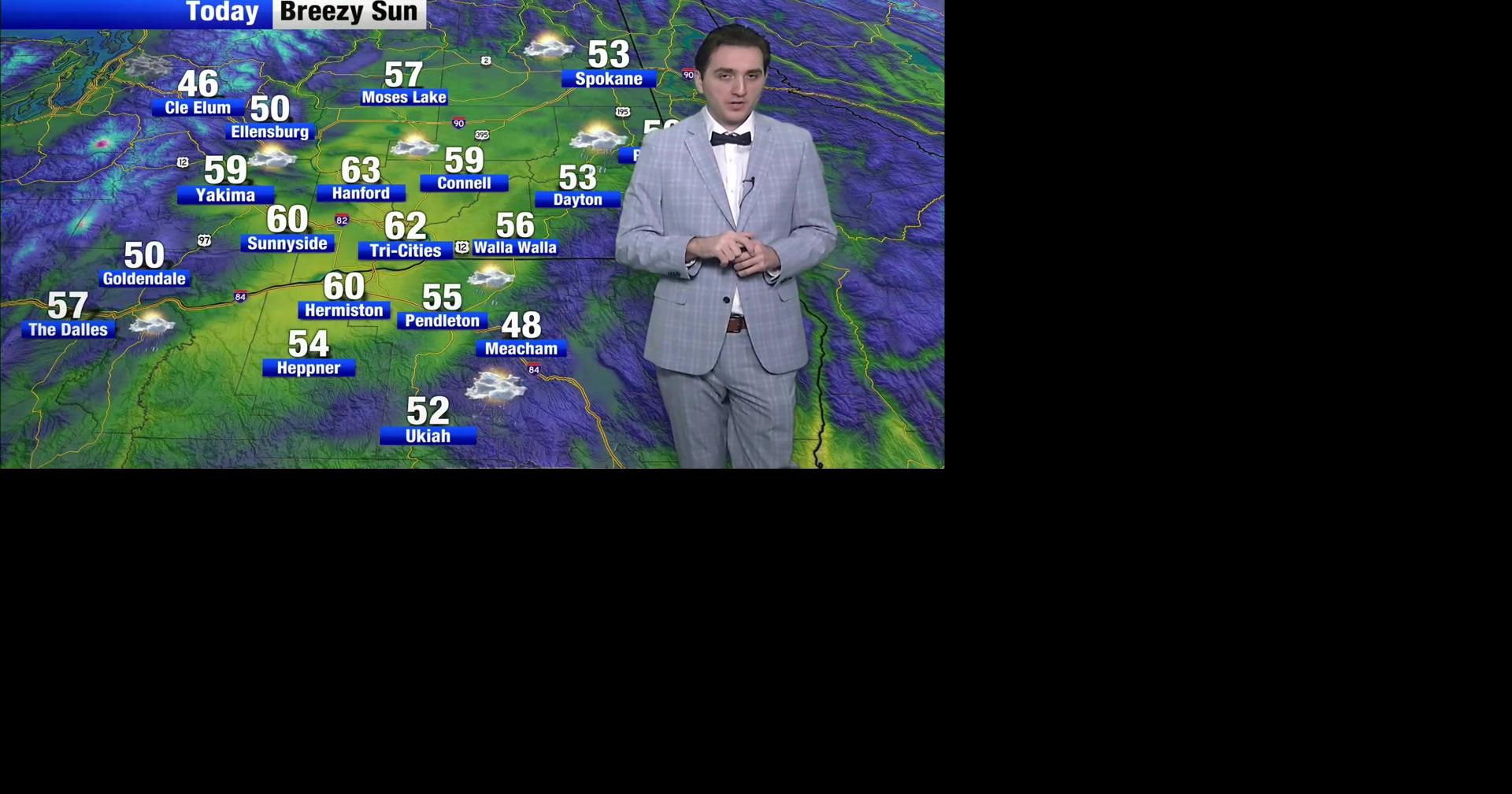 Highs near 60 with sun and gusty winds | Weather | nbcrightnow.com