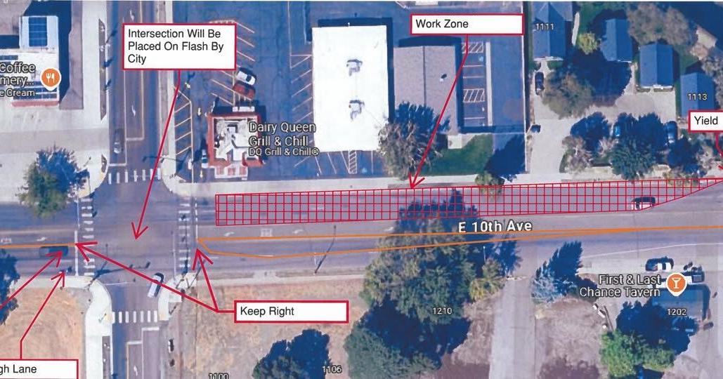 University Way roadwork near Alder Street in Ellensburg starts June 23