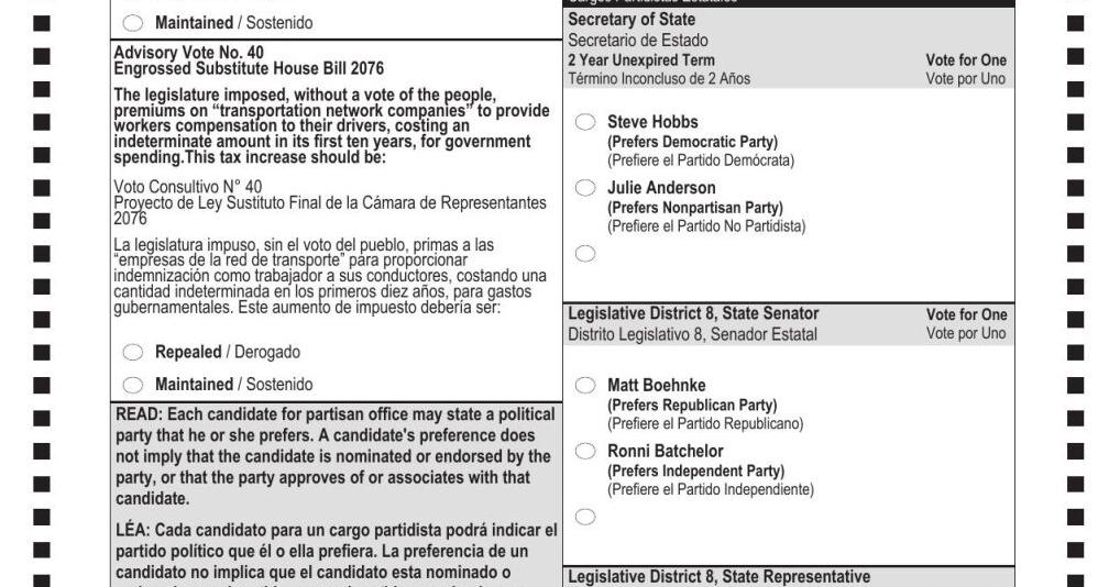 2025 Franklin County Sample Ballot