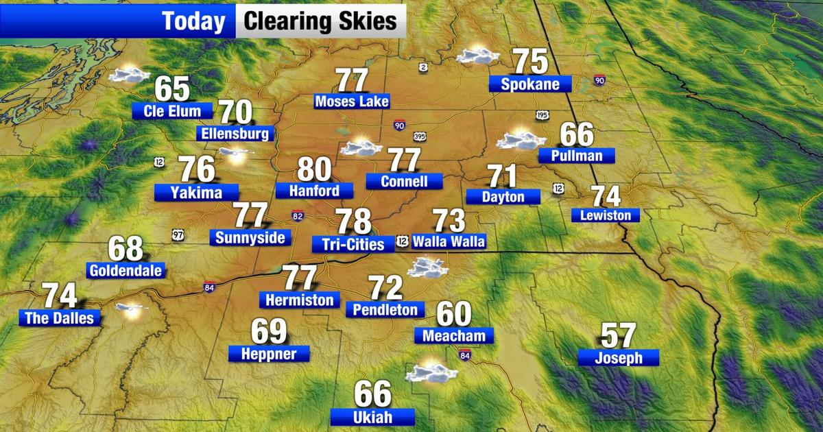 Oregon Weather In June Sunshine returns with the 70s hanging around Eastern Washington ...