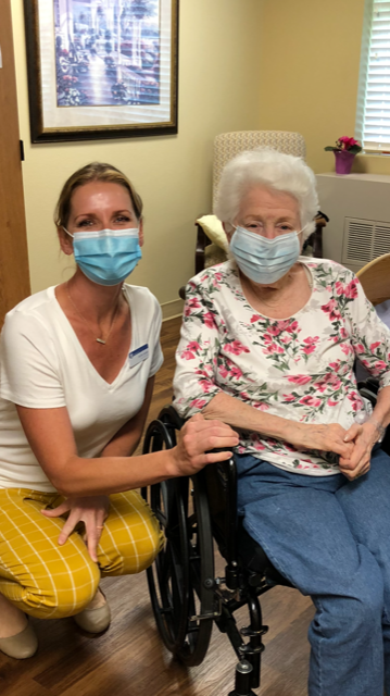 Staff Spending Time With Resident