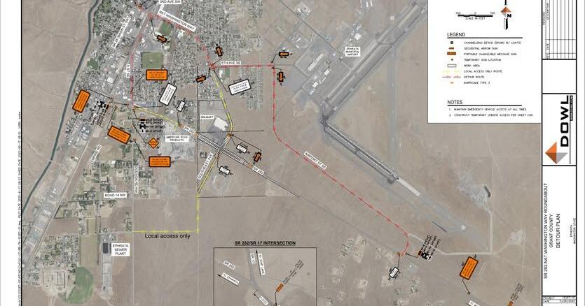 State Route 282 closure in Ephrata begins July 21 for roundabout ...