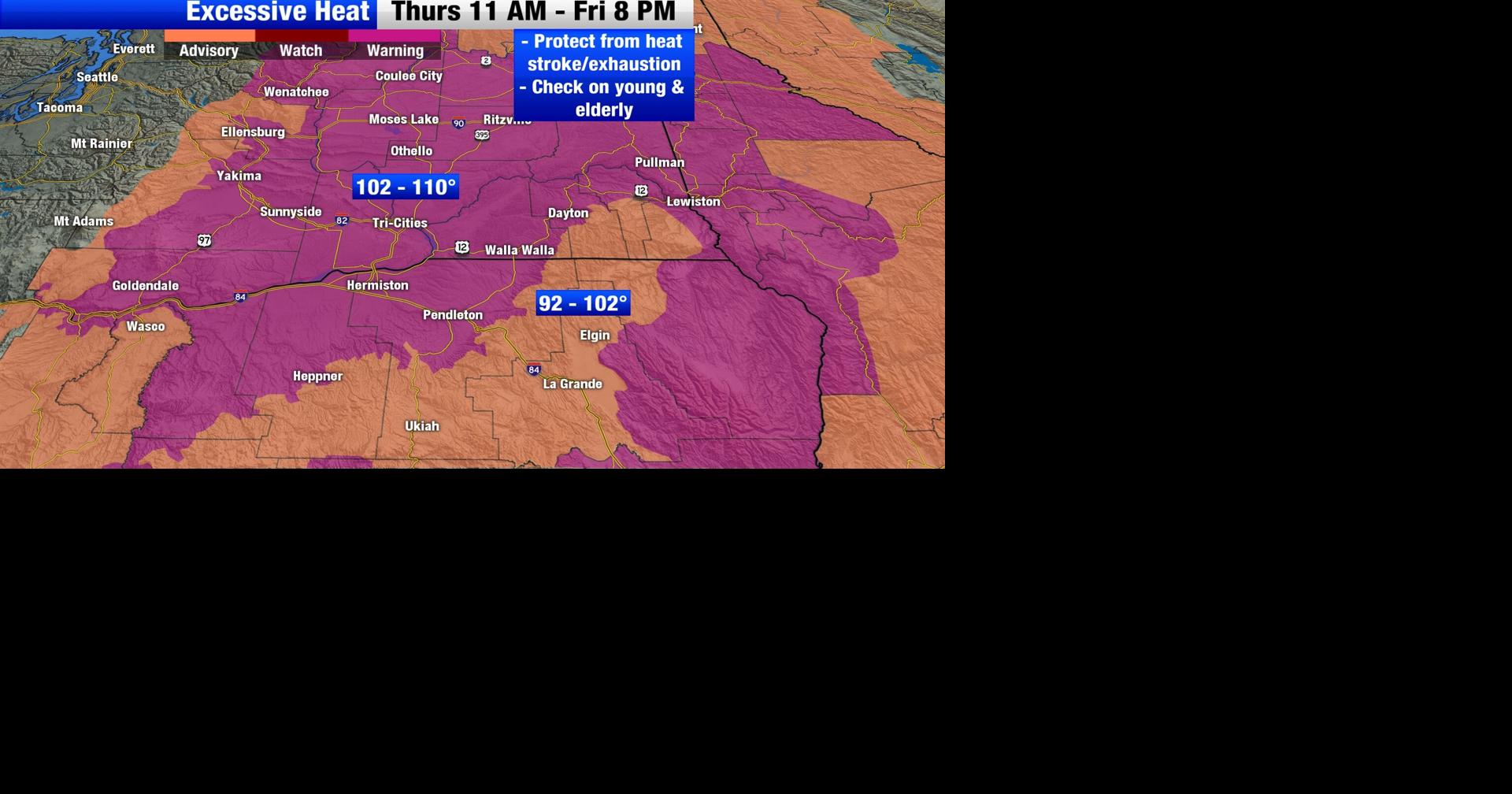 Hot temps through the end of the work week in the lowlands of Eastern ...