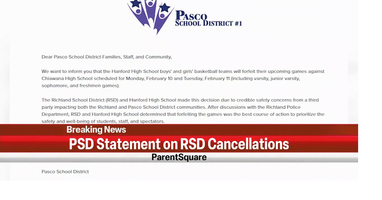 Pasco School District announces the cancelation of high school