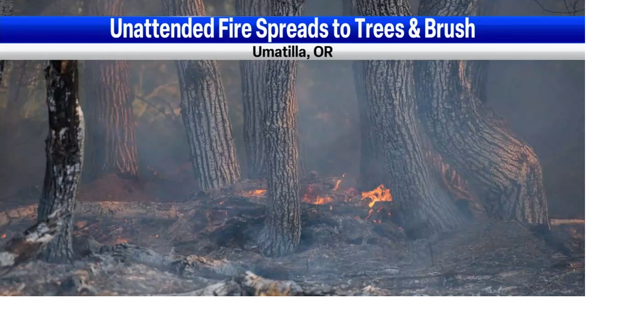 Unattended fire burns an acre near the Umatilla River News