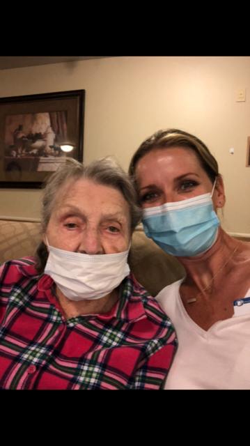 Staff Spending Time With Resident