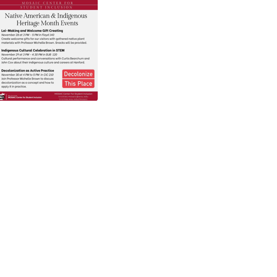 WSU-TC hosting Native and Indigenous Heritage Month events | News ...