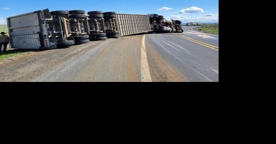 Overturned semi closes SR-240 near milepost 36 - Vimarsana News