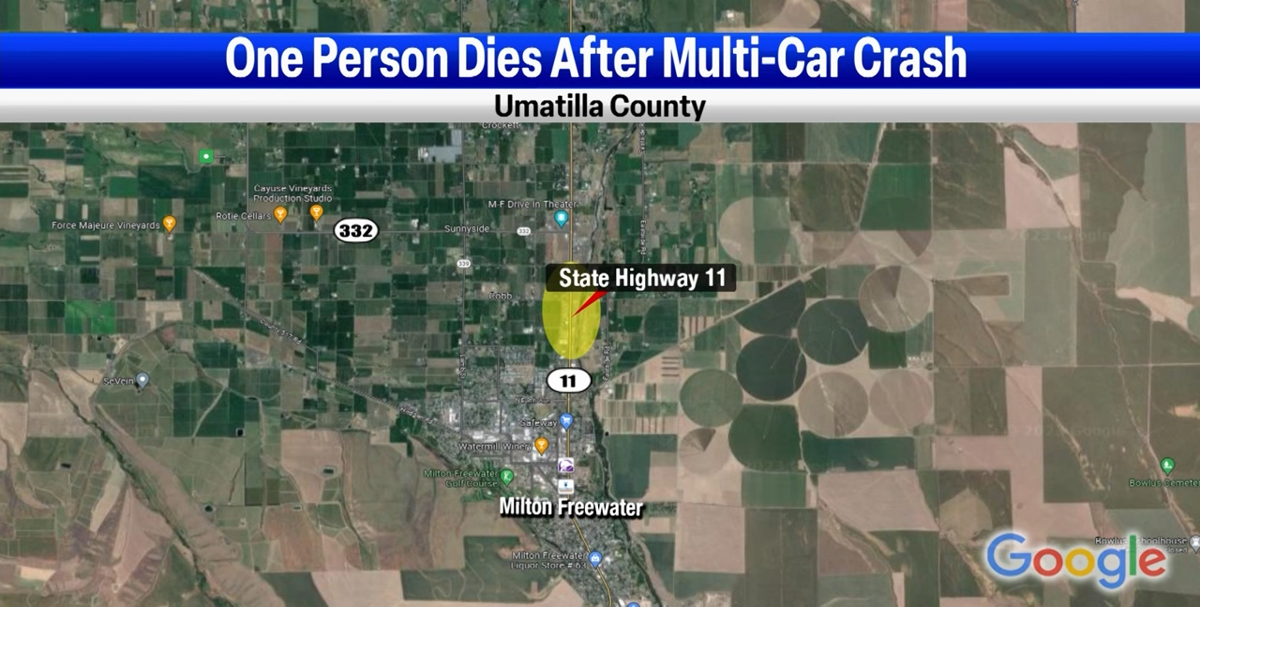 Car crash in MiltonFreewater kills 1 on Friday News