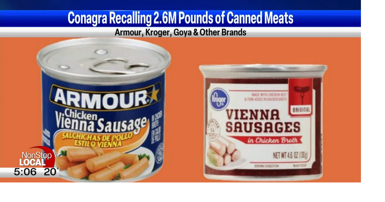 Conagra recalls 2.6 million pounds of canned meat and poultry