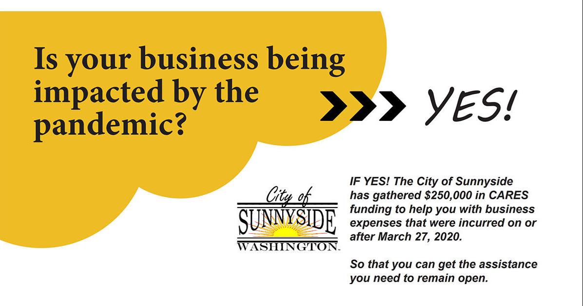 LAST CALL for City of Union Gap and Sunnyside Small Business CARES
