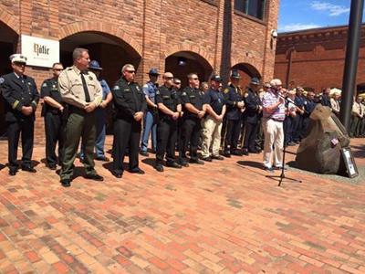 Local law enforcement gather for memorial tribute to fallen officers ...