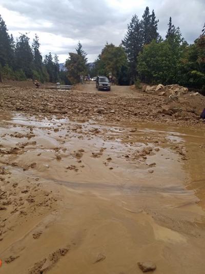 Landslide over South Lake Shore Road in Chelan County