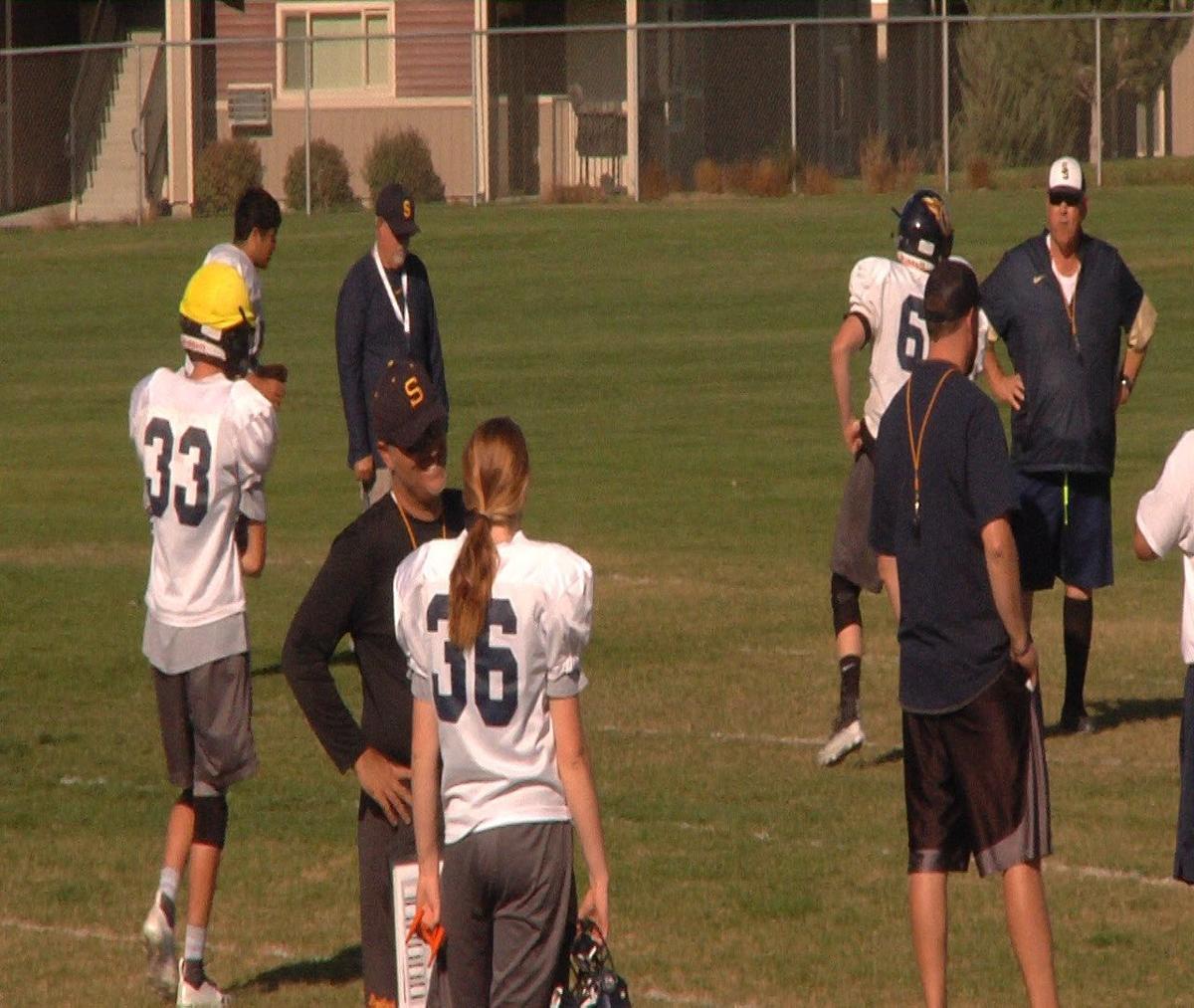 Southridge Football Team S Female Kicker Makes Varsity Debut