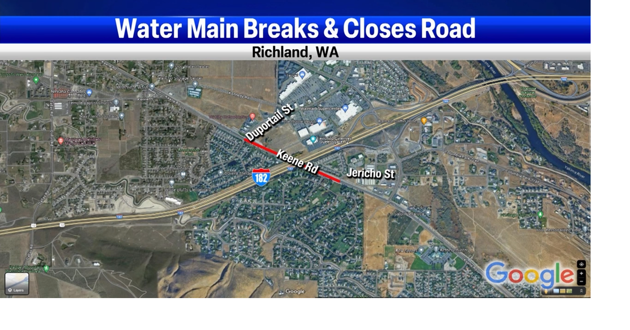 Water main break closes stretch of Keene Rd Video