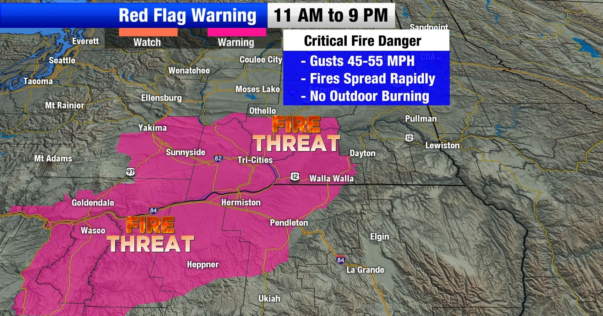 Critical Fire Danger - Red Flag Warning - Vimarsana News