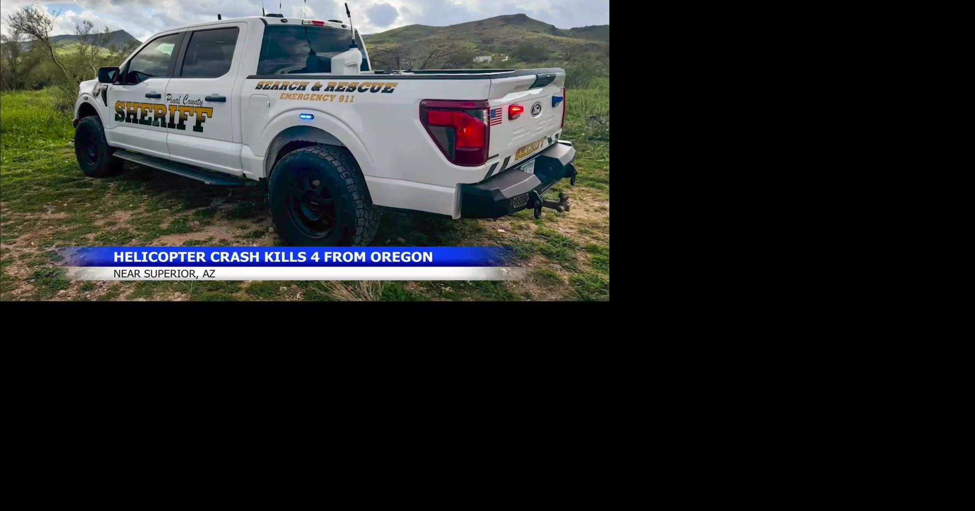 Pinal County helicopter crash claims four lives of four individuals from Oregon