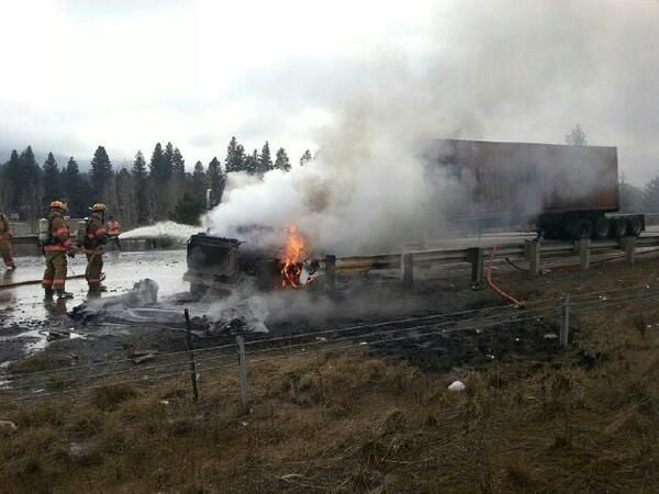 Truck Fire Temporarily Closes EB I-90 Near Cle Elum | Archives ...
