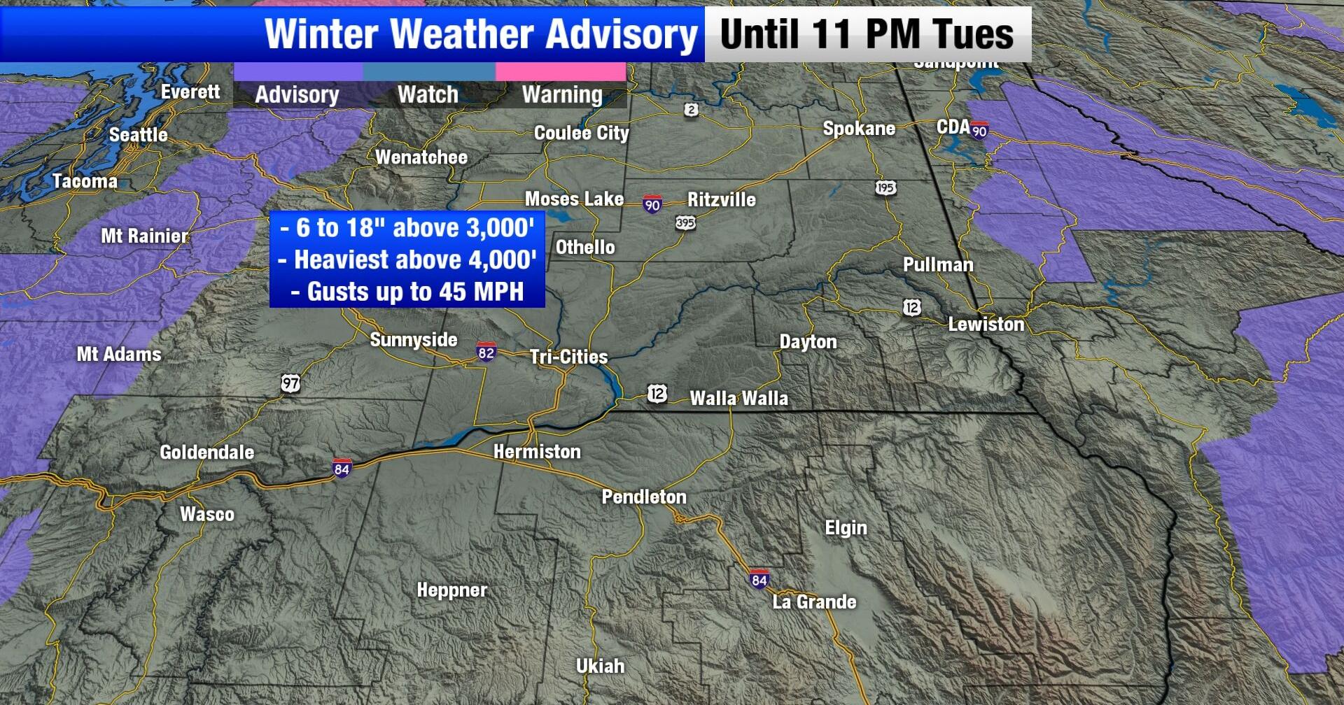 A wrinkle of breezy showers and unsettled weather to start what will be a sunny warm week in Eastern Washington and Oregon - Vimarsana News