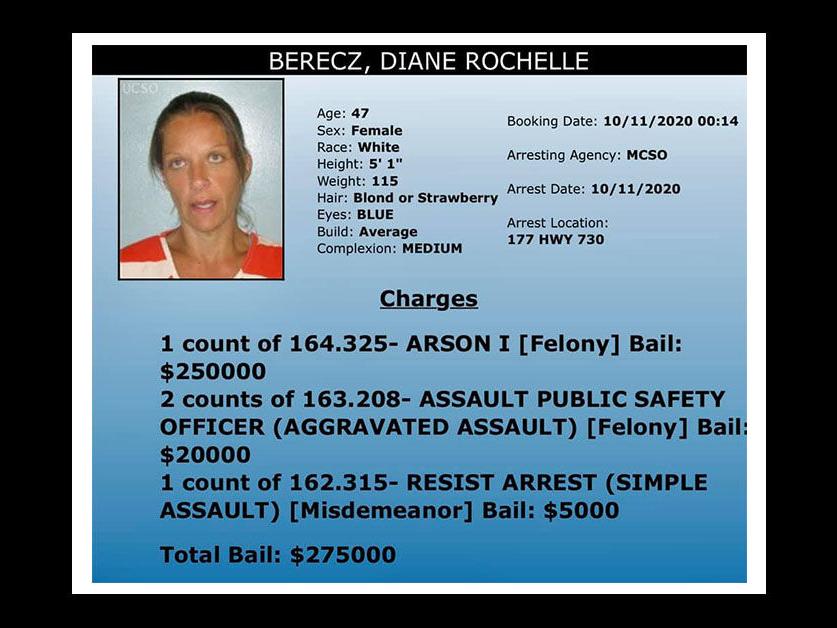 Female in Umatilla County jail for Arson News