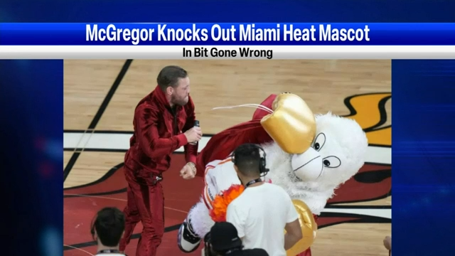 Conor McGregor knocks out Heat mascot during NBA Finals