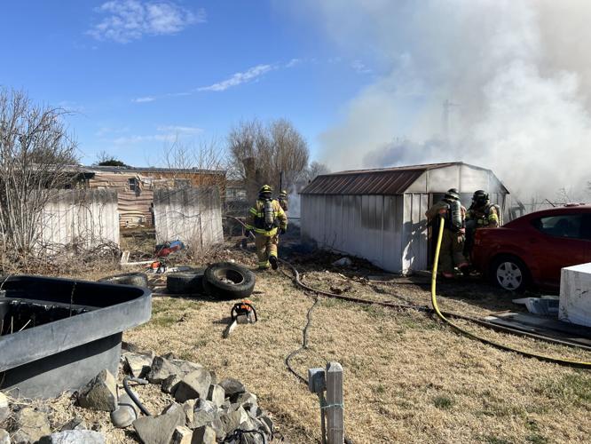 Fire destroys two sheds in Finley