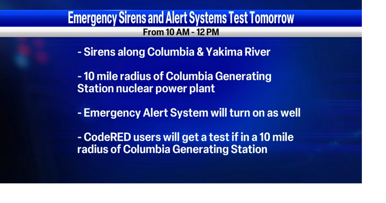 Emergency sirens, alert systems to be tested in Benton, Franklin ...