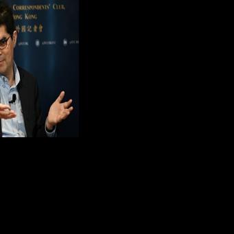 Activist investor, transparency advocate and former investment banker David Webb speaks at the Foreign Correspondents Club in Hong Kong on May 12, 2025