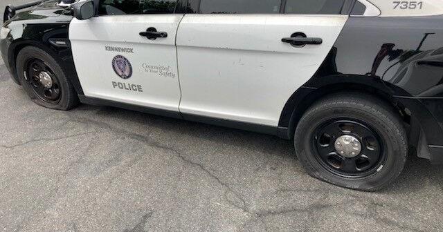 Kennewick woman arrested after slashing patrol car tires and running ...