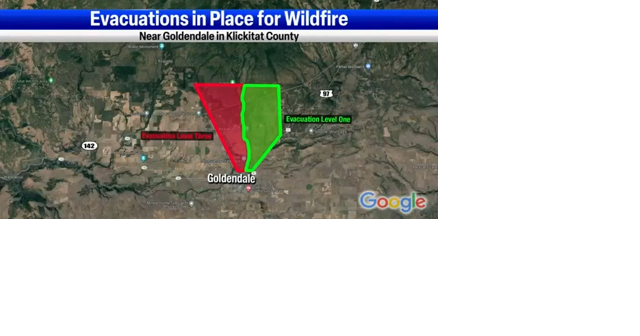 Evacuations downgraded for fire in Goldendale - Vimarsana News