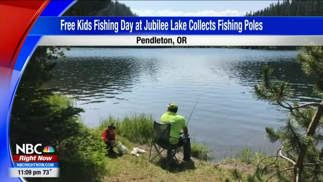 Free Kids Fishing Day at Jubilee Lake collects fishing poles