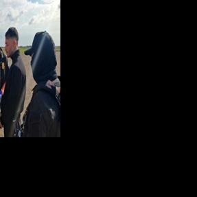 The alleged Uruguayan drug trafficker Sebastian Marset, second from right, after he was captured in Bolivia