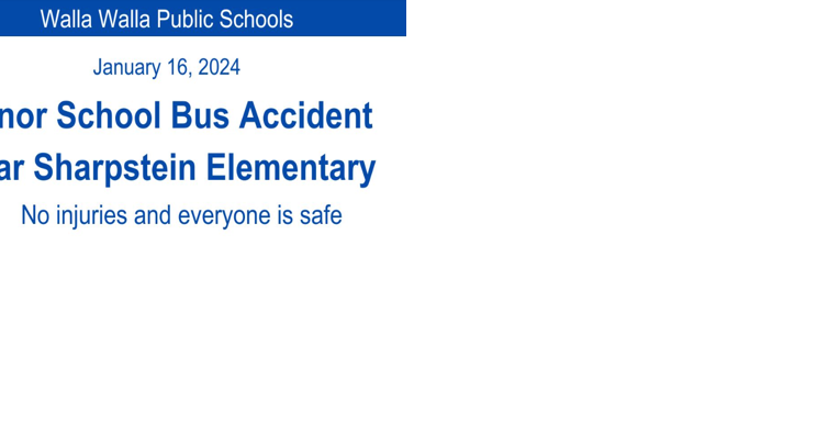 No injuries reported in school bus crash near Sharpstein Elementary in Walla Walla - Vimarsana News