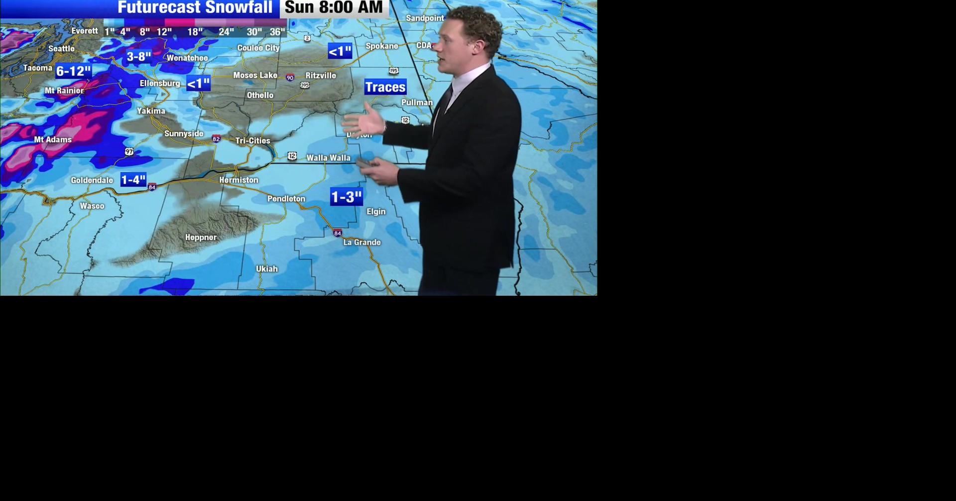 A cold night ahead with calm conditions for Friday as light snow falls ...
