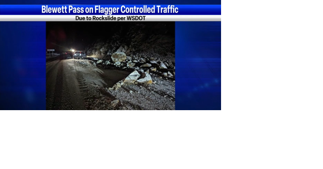 Rock slide delays traffic through Blewett Pass - Vimarsana News