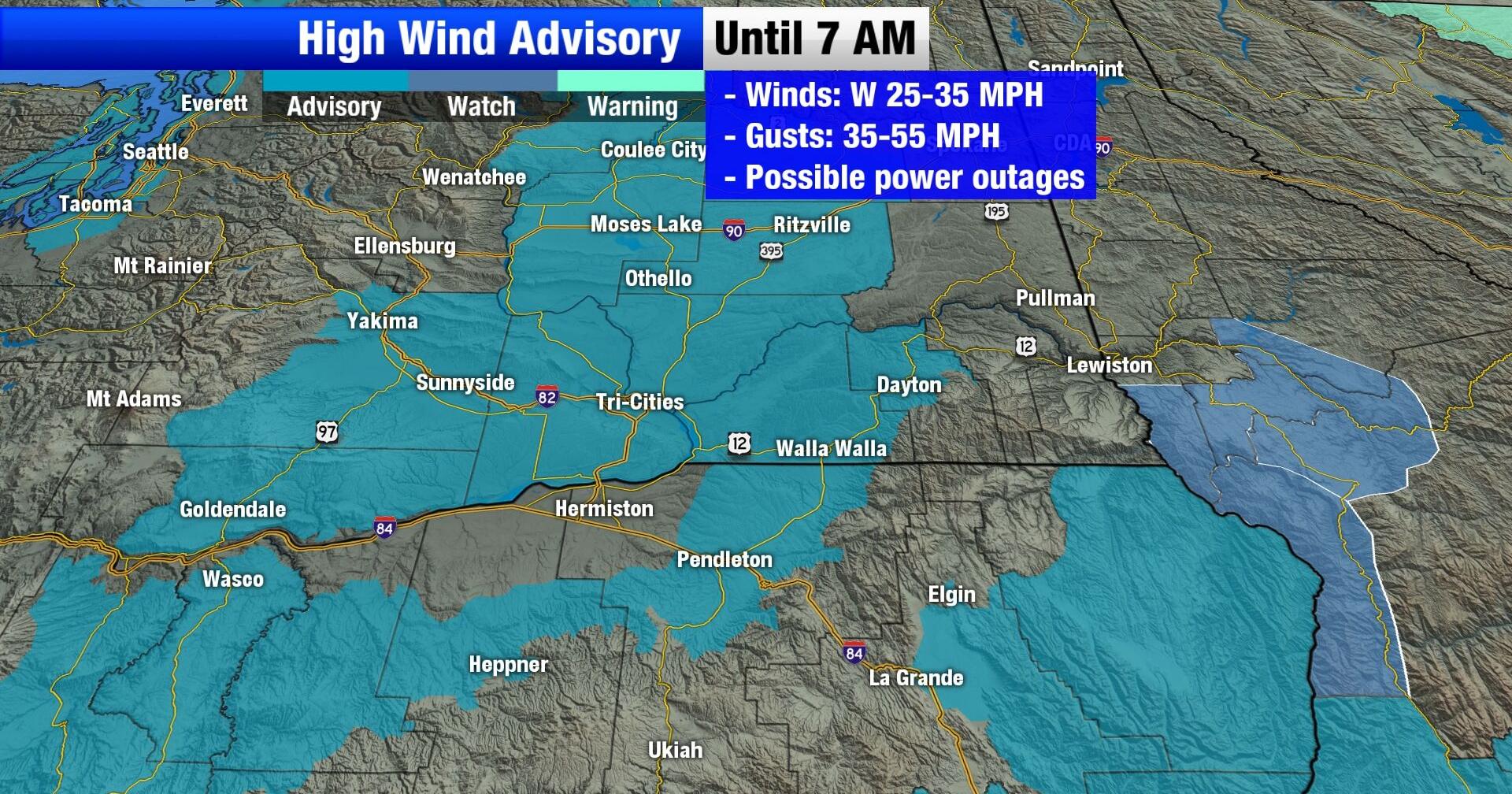 Strong winds and gusts for Eastern Washington and Oregon - Vimarsana News